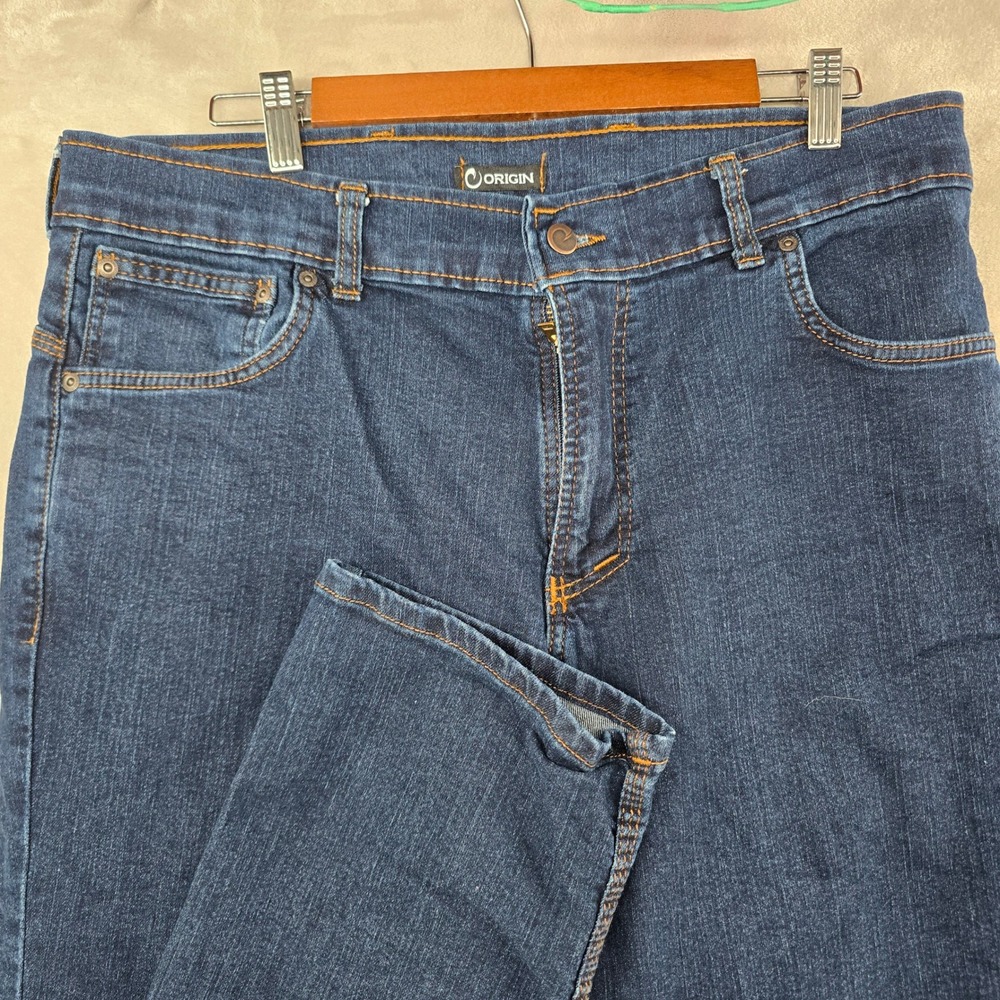 Origin USA Relaxed Jeans Mens 34x34 Dark Blue Made in USA Denim